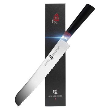 TUO 9″ Serrated Bread Knife – Razor-Sharp, Professional Serrations