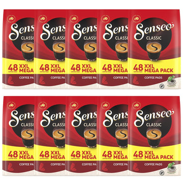 Senseo Classic Coffee Pads - 48 x 10 Pack | Smooth & Balanced Coffee