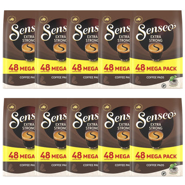 Senseo Extra Strong Coffee Pads - 48 x 10 Pods Pack | Intense Coffee