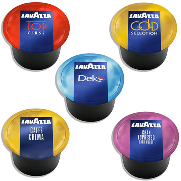 Lavazza Blue 100 Capsules - Top, Crema, Dek, Gran, Gold (20 Each)