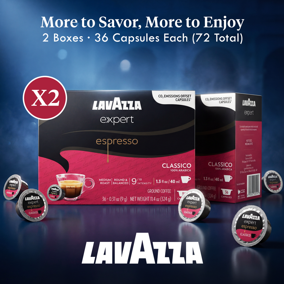 Lavazza Expert Classico Coffee Capsules - 72 Count