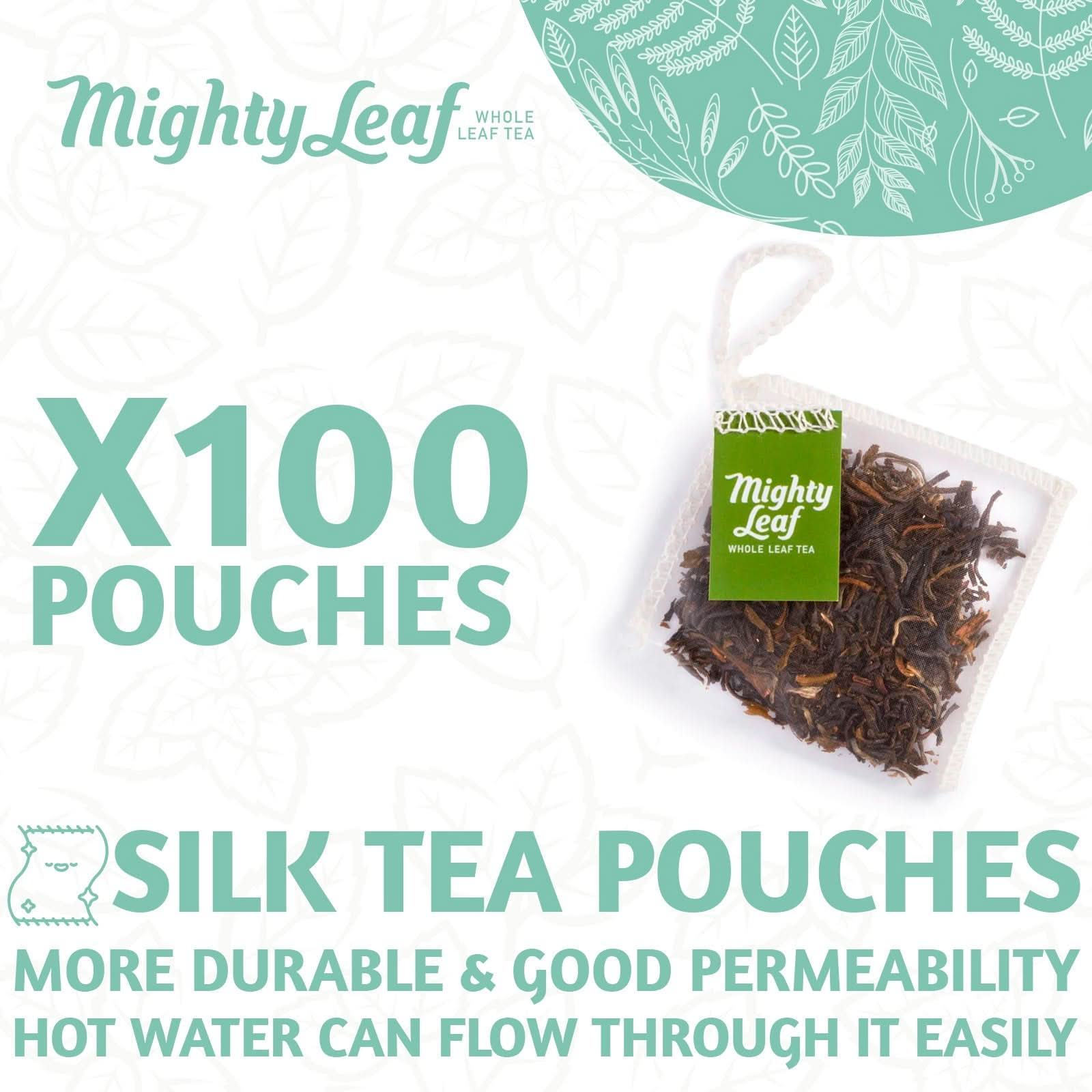 Mighty Leaf Tea Organic Spring Jasmine - 100 Pouches |  Green Tea