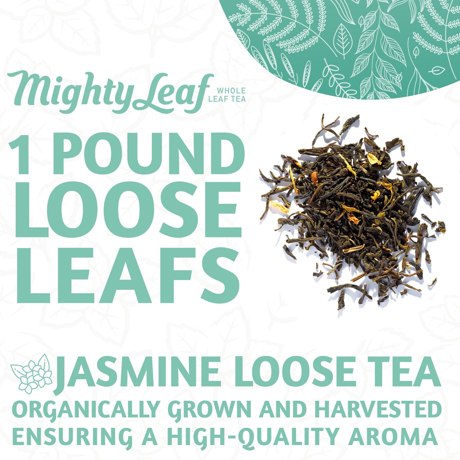 Mighty Leaf Tea Organic Spring Jasmine - 1 LB Loose Leaf | Green Tea  