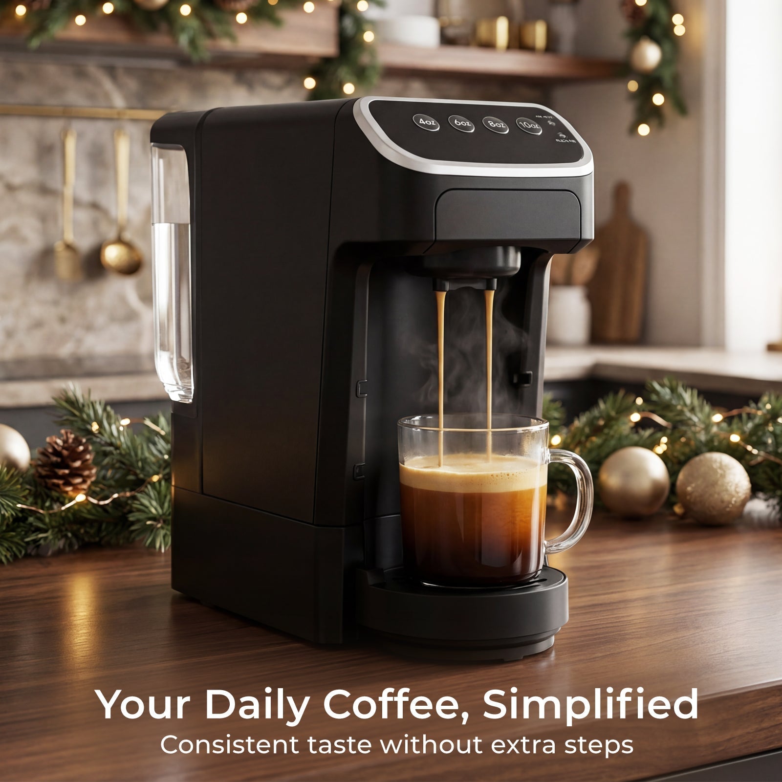 PeleCom Coffee Machine Compatible With Senseo Coffee Pods + Senseo Decaf Coffee Pods - machine image