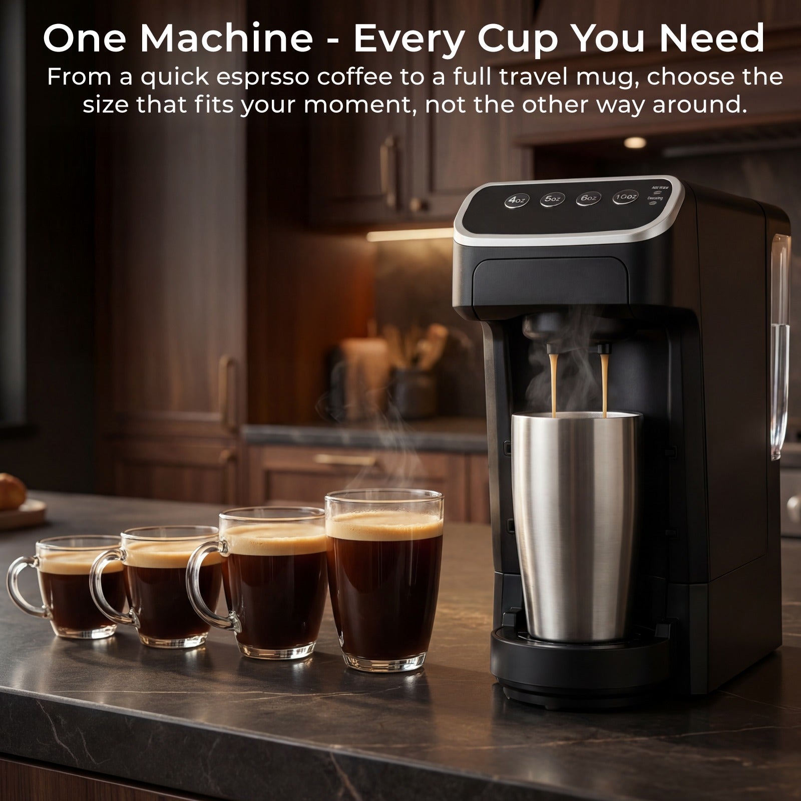 PeleCom Coffee Machine Compatible With Senseo Coffee Pods + Senseo Decaf Coffee Pods - machine image