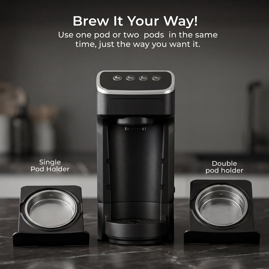 PeleCom Coffee Machine Compatible With Senseo Coffee Pods + Senseo Classic - machine image