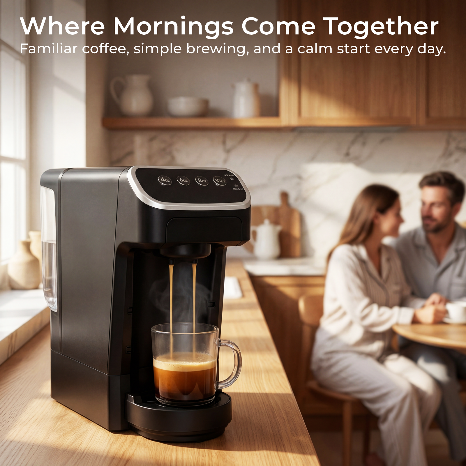 PeleCom Coffee Machine Compatible With Senseo Coffee Pods + Senseo Classic - machine image