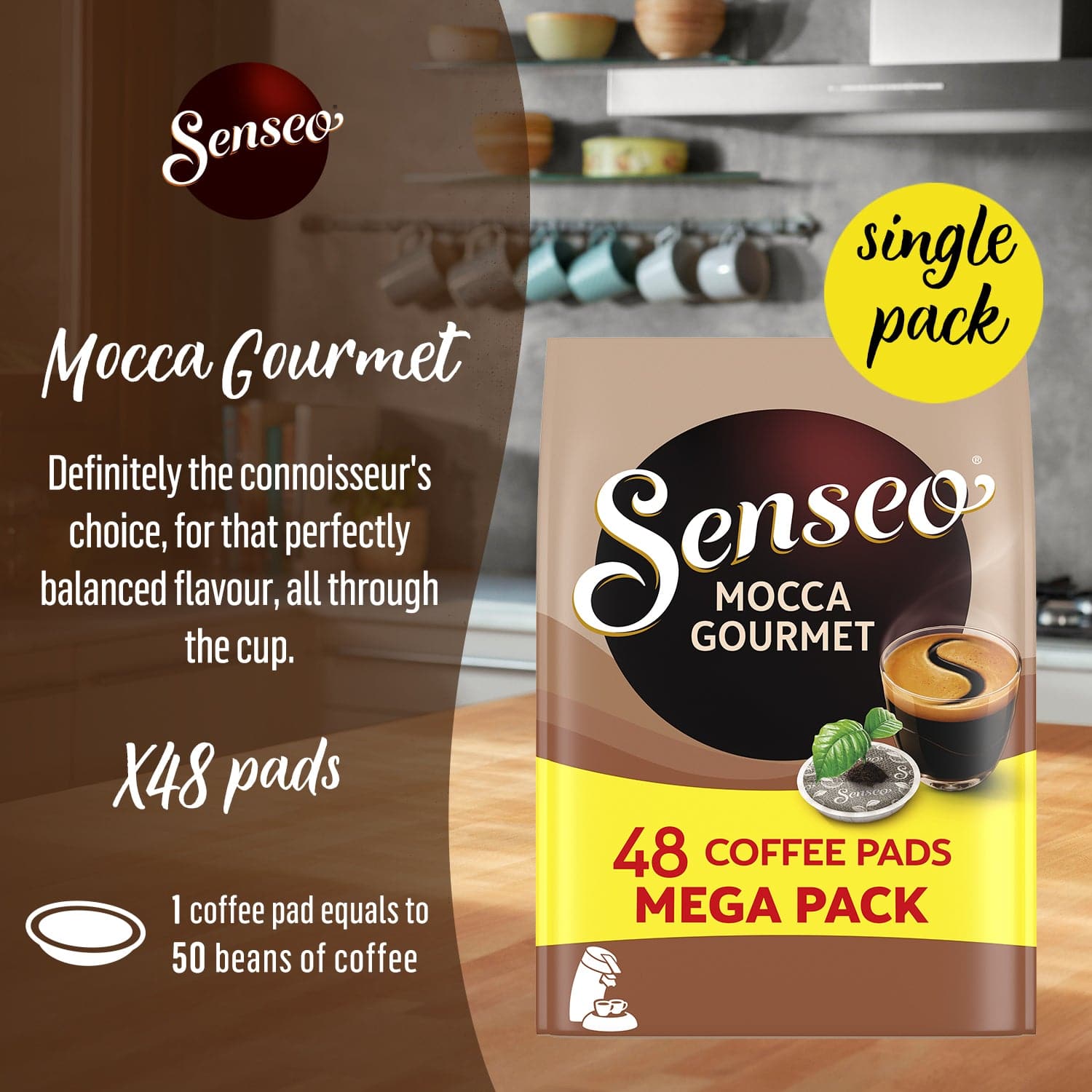 Senseo Mocca Gourmet Soft Coffee Pods |  Smooth & Aromatic Blend