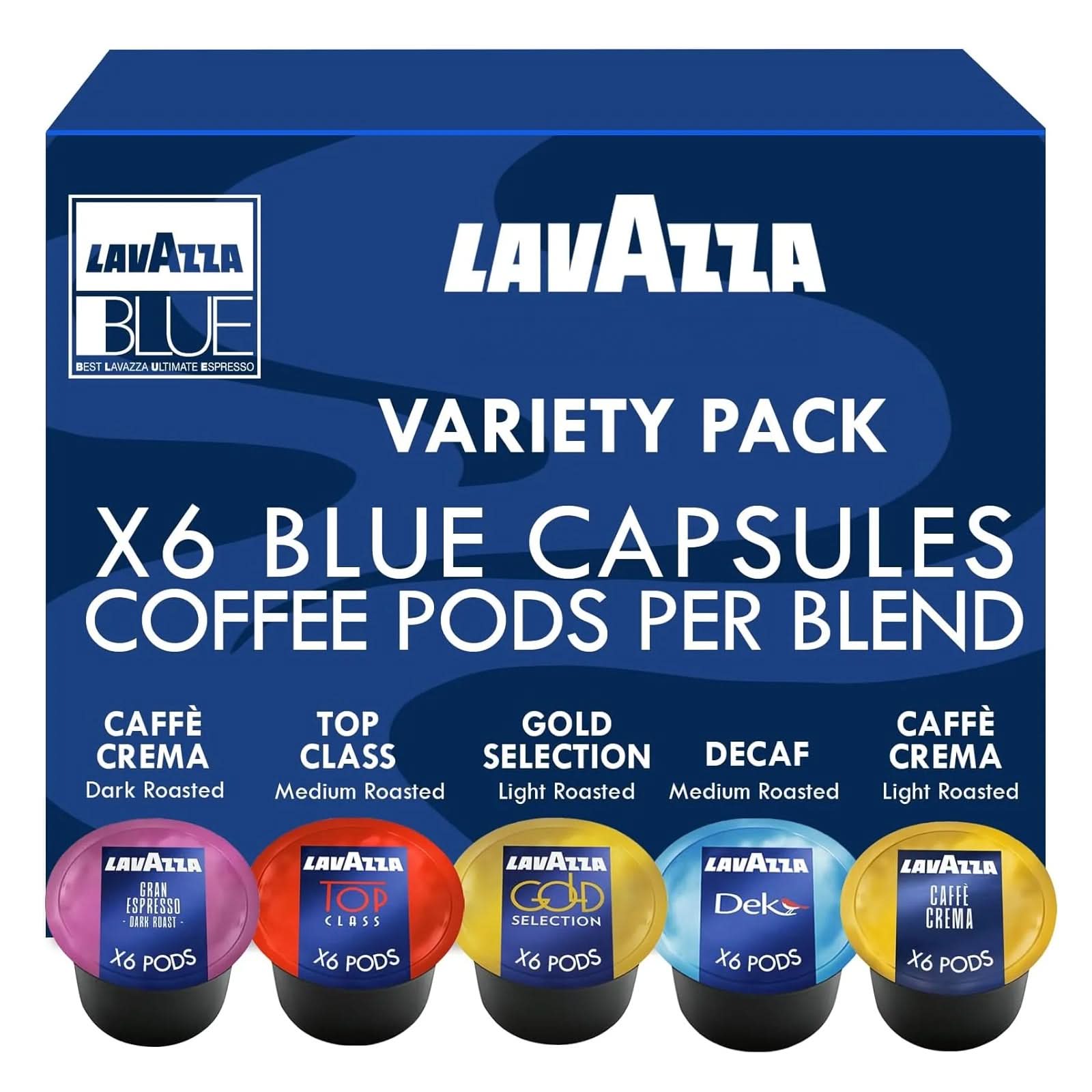Lavazza Blue 30 Capsules - Top, Gold, Crema, Dek, Gran (6 Each) - image 8