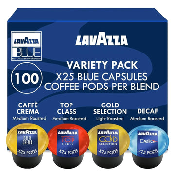 Lavazza Blue Variety Pack 2, 100 Capsules, 4 Flavours, 25 Capsules Each