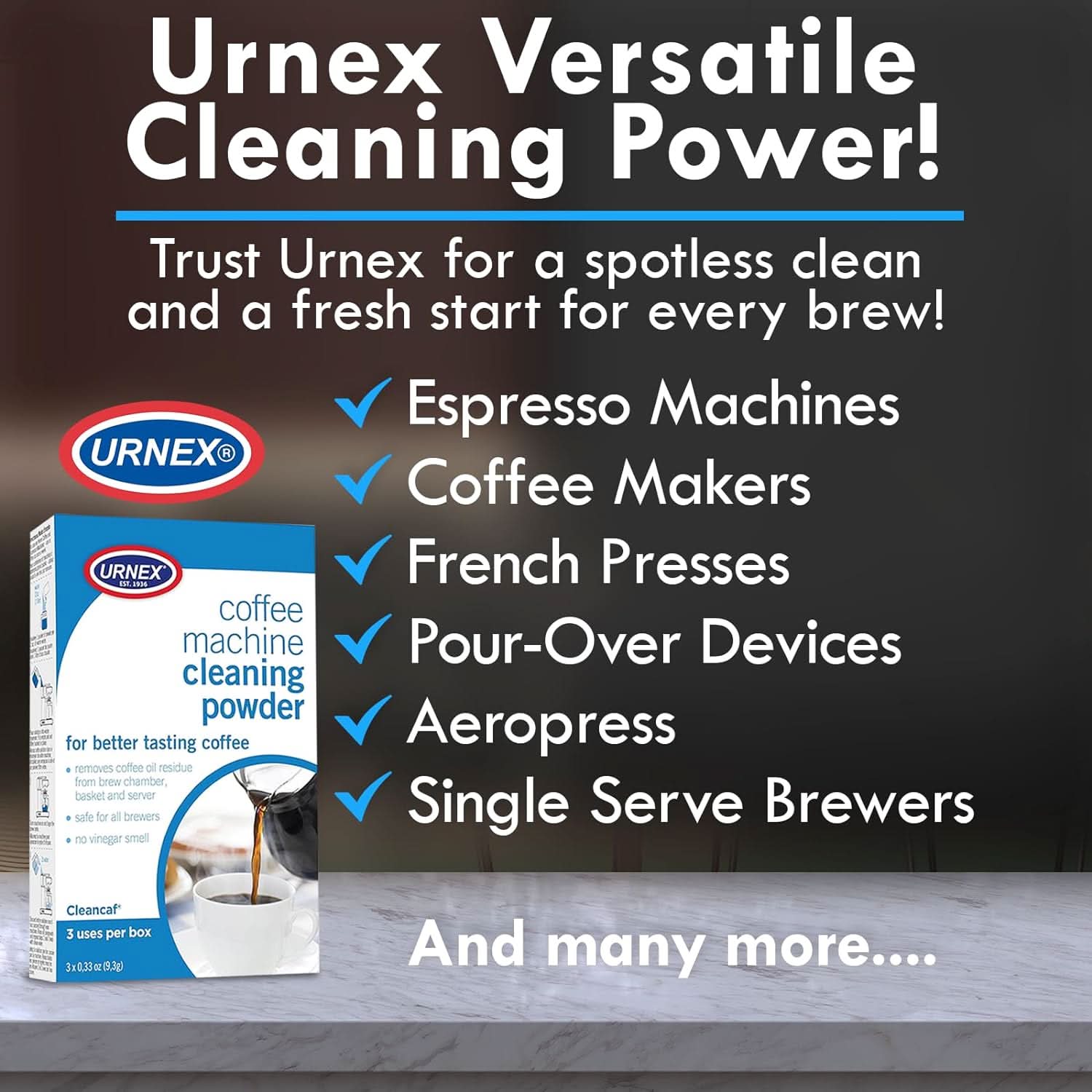 Urnex Cleancaf and BioCaf Espresso Machine Cleaner - Thumbnail 4
