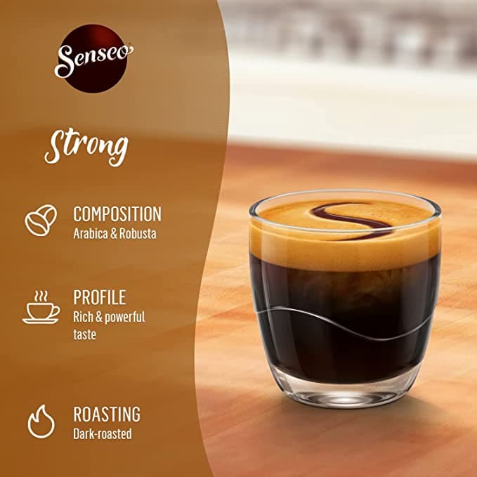 Senseo Strong Coffee Pads, Dark Roast