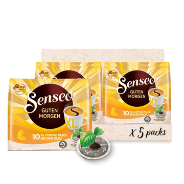 Senseo Good Morning XL Strong & Intensive Coffee Pods, 50 Count (5 Packs of 10) Compatible with PeleCom Coffee Machines