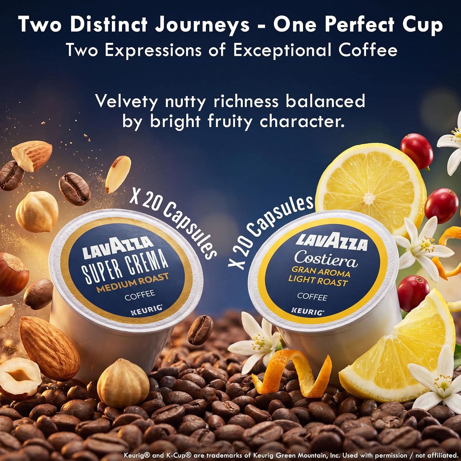 Lavazza Super Crema & Costiera Gran Aroma K-Cups - 40 Count