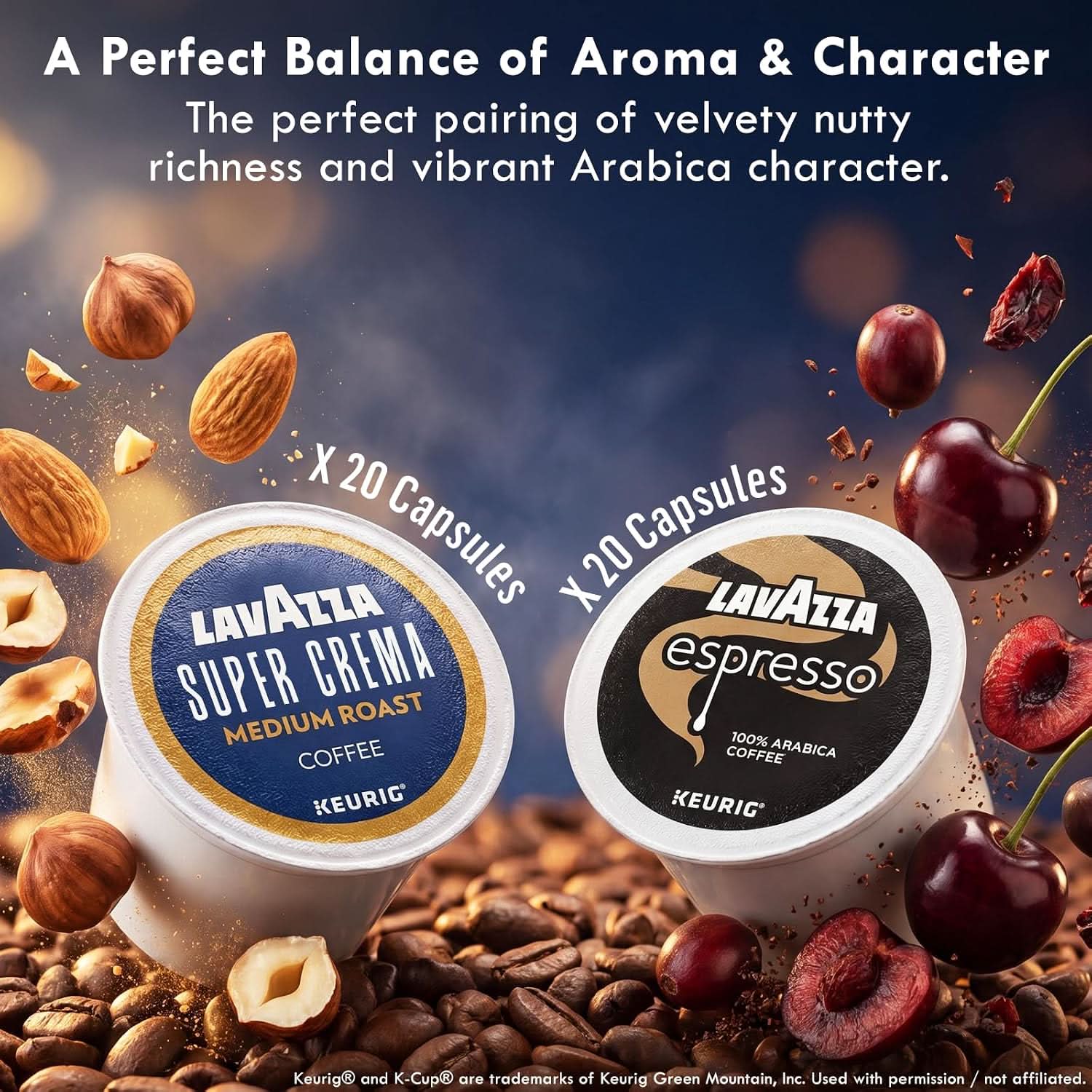 Lavazza Super Crema & Espresso K-Cups - 40 Count
