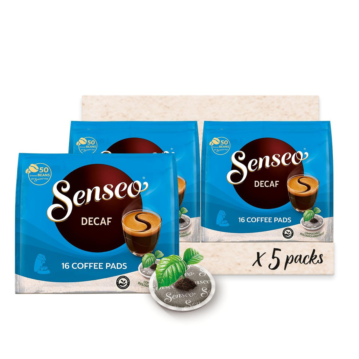 1+1 FREE · Senseo Decaf Coffee Pods · 160 Pods (2 × 80) · BBD 2 Feb 2027
