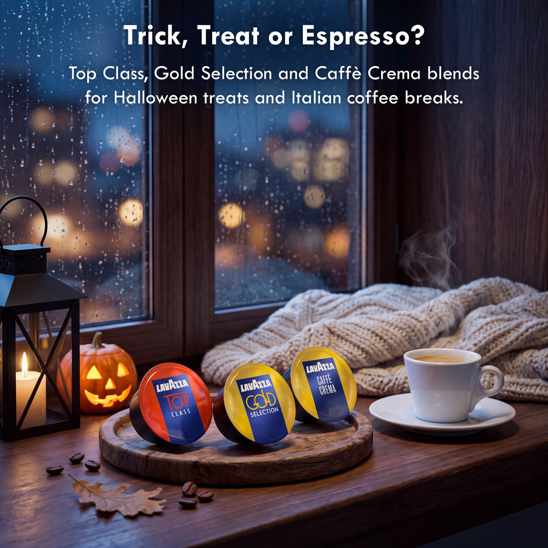 Halloween 2026 - Lavazza Blue 30 Capsules - Top, Gold, Caffe Crema (10 Each)