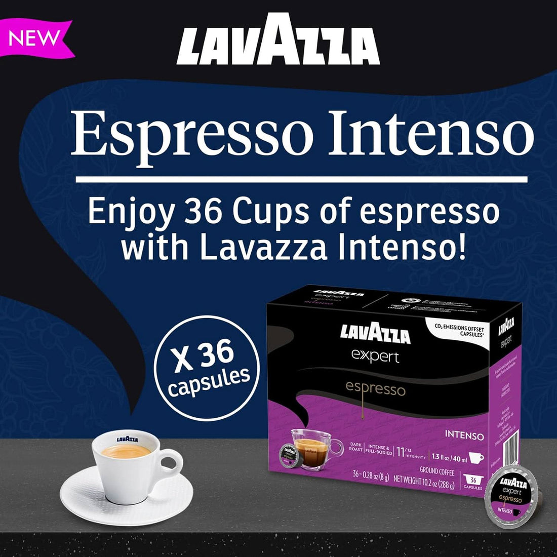 Lavazza Expert 72 Capsules, Espresso Classico & Espresso Intenso, 36 Each