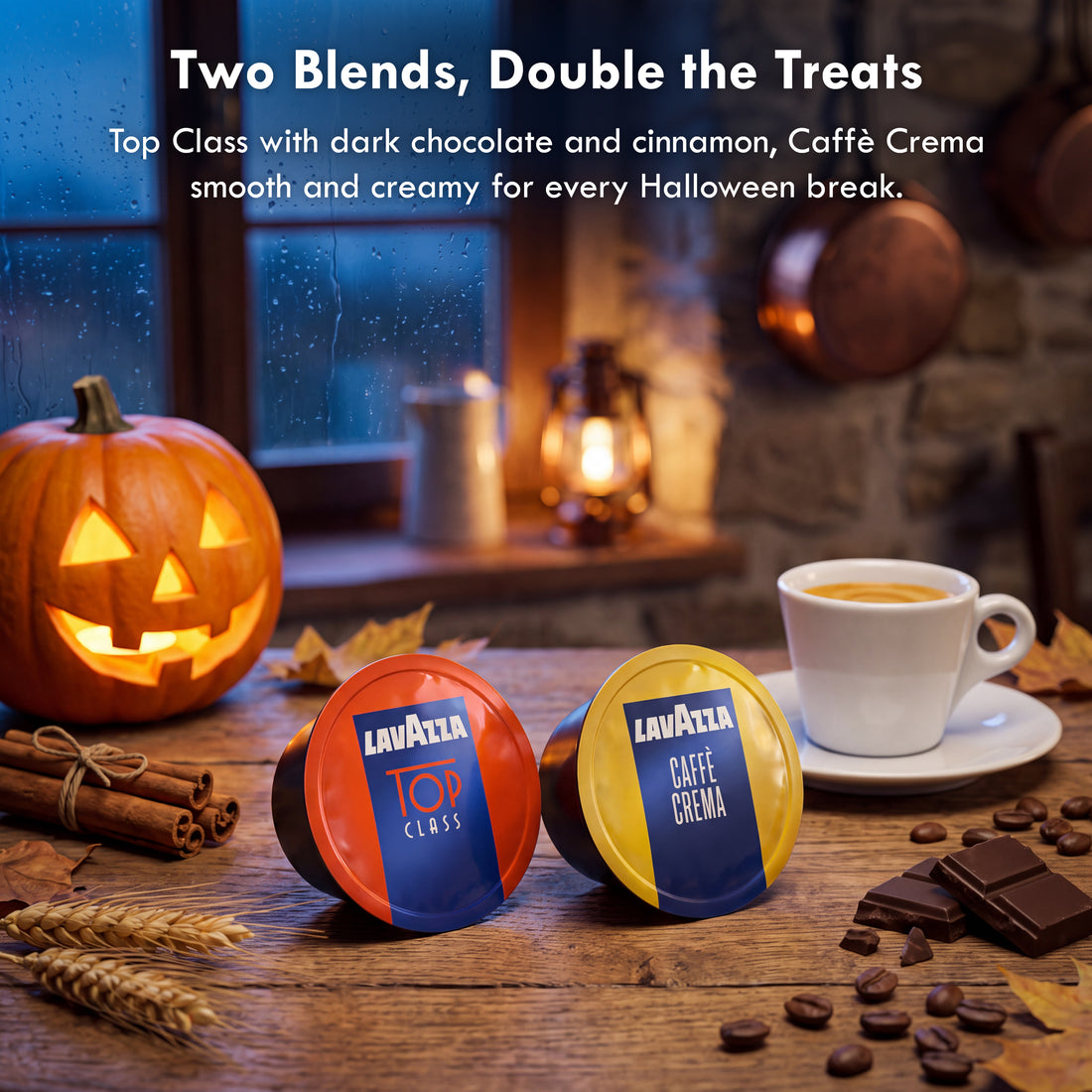 Halloween 2026 - Lavazza Blue 100 Capsules - Top Class & Caffe Crema (50 Each)