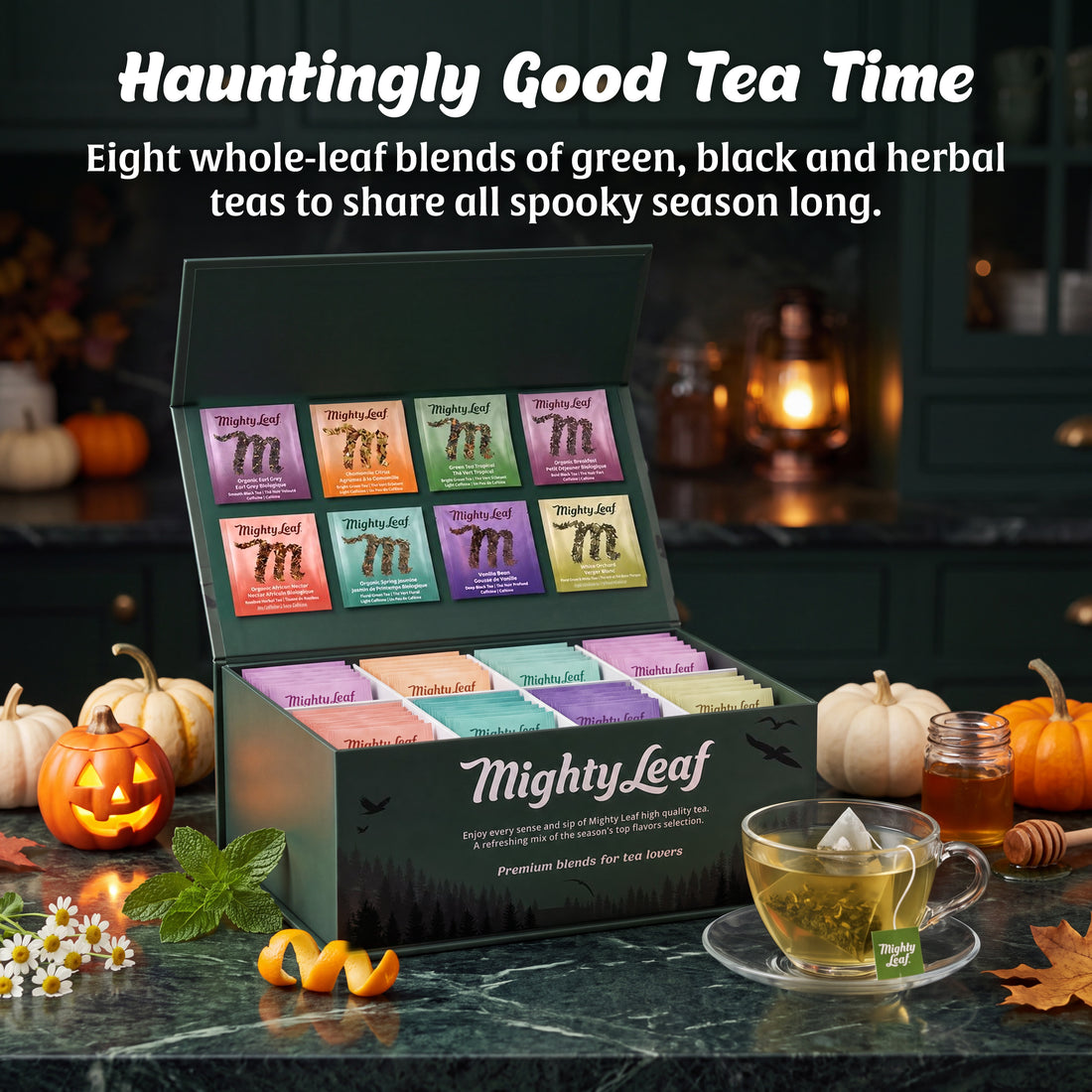 Halloween 2026 - Mighty Leaf Organic Tea Gift Box - 40 Count (8 Flavors)