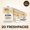Last pack: 20 FLAVIA Alterra French Vanilla Freshpacks, best before Feb 8, 2027