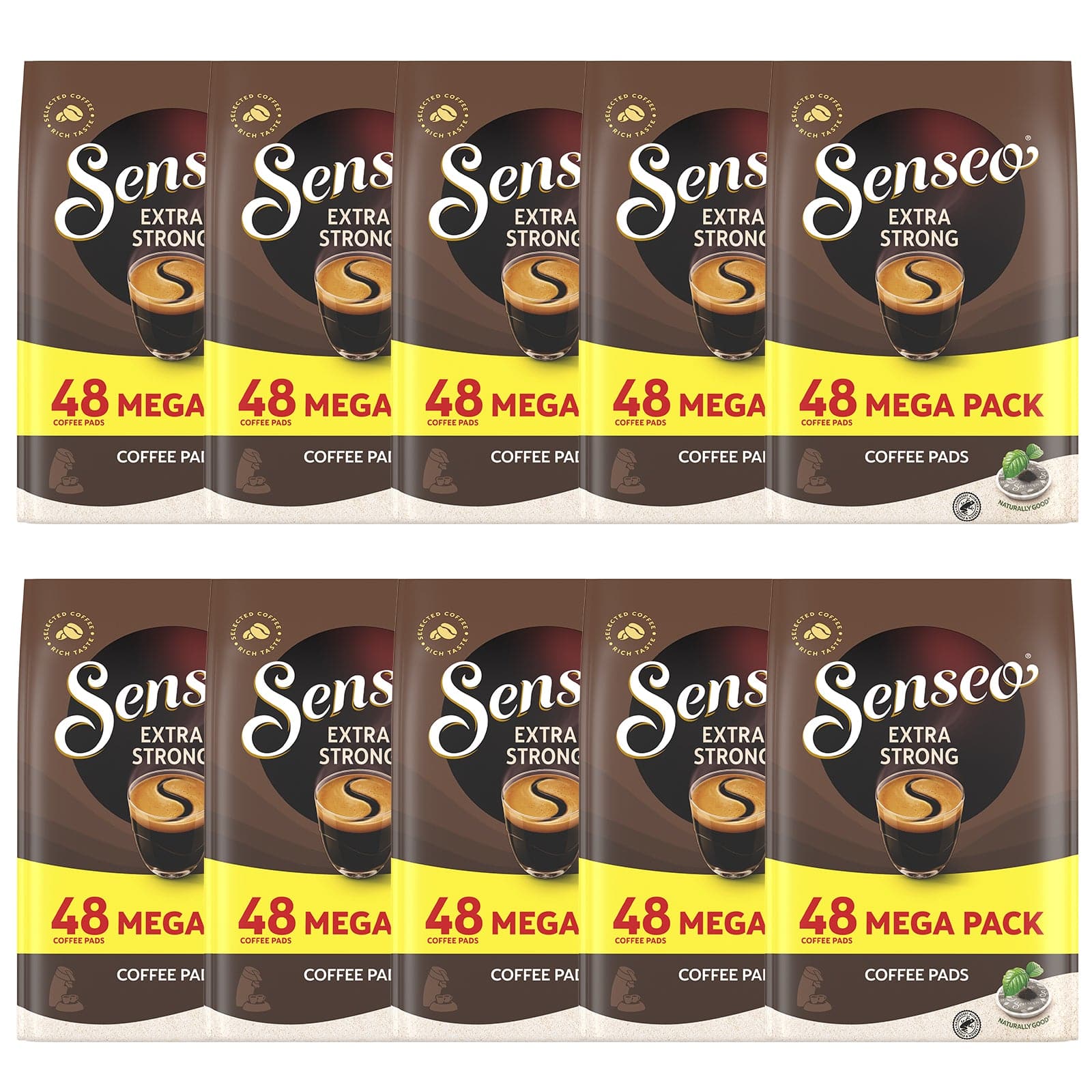 Senseo Extra Strong Coffee Pads - 48 x 10 Pods Pack | Intense Coffee  