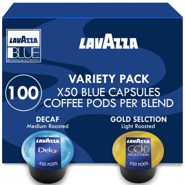 Lavazza Blue 100 Capsules, Gold Selection & Decaf, 50 Capsules Each