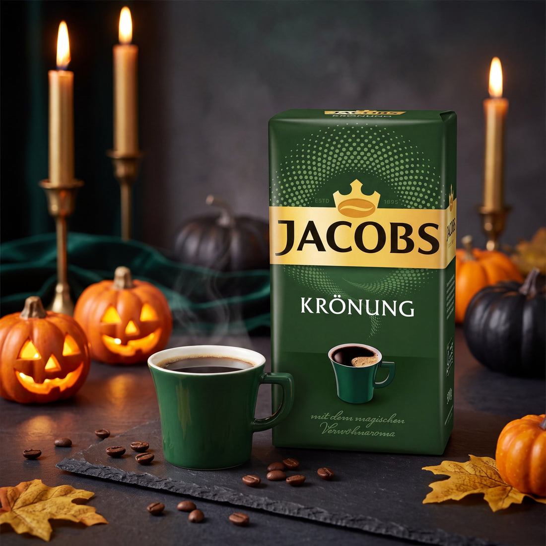 Halloween 2026 - Jacobs Kronung 500g (5-Pack), German Ground Coffee - Total 2.5kg / 5.5 LB