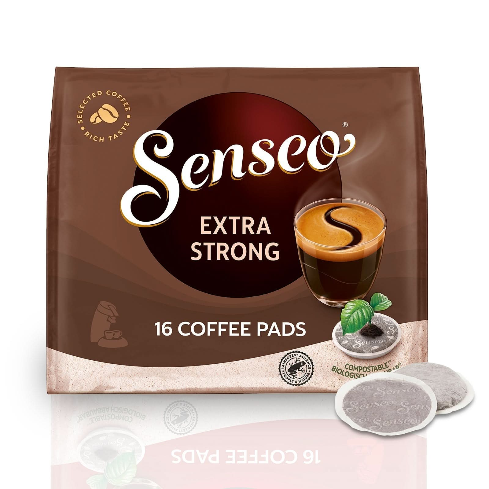 Senseo Extra Strong Coffee Pods, Dark Roast 