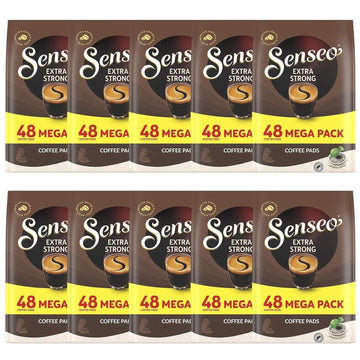 Senseo Extra Strong Dark Roast Coffee Pods – 48 Count (Pack of 10)