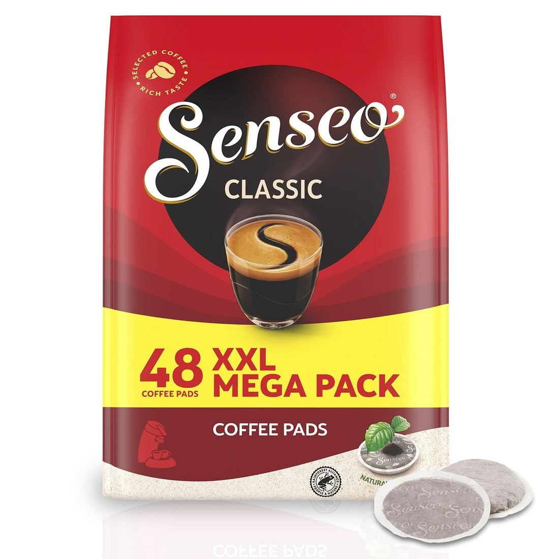 Senseo Classic Coffee Pods - Smooth, Medium Roast for a Perfect Brew