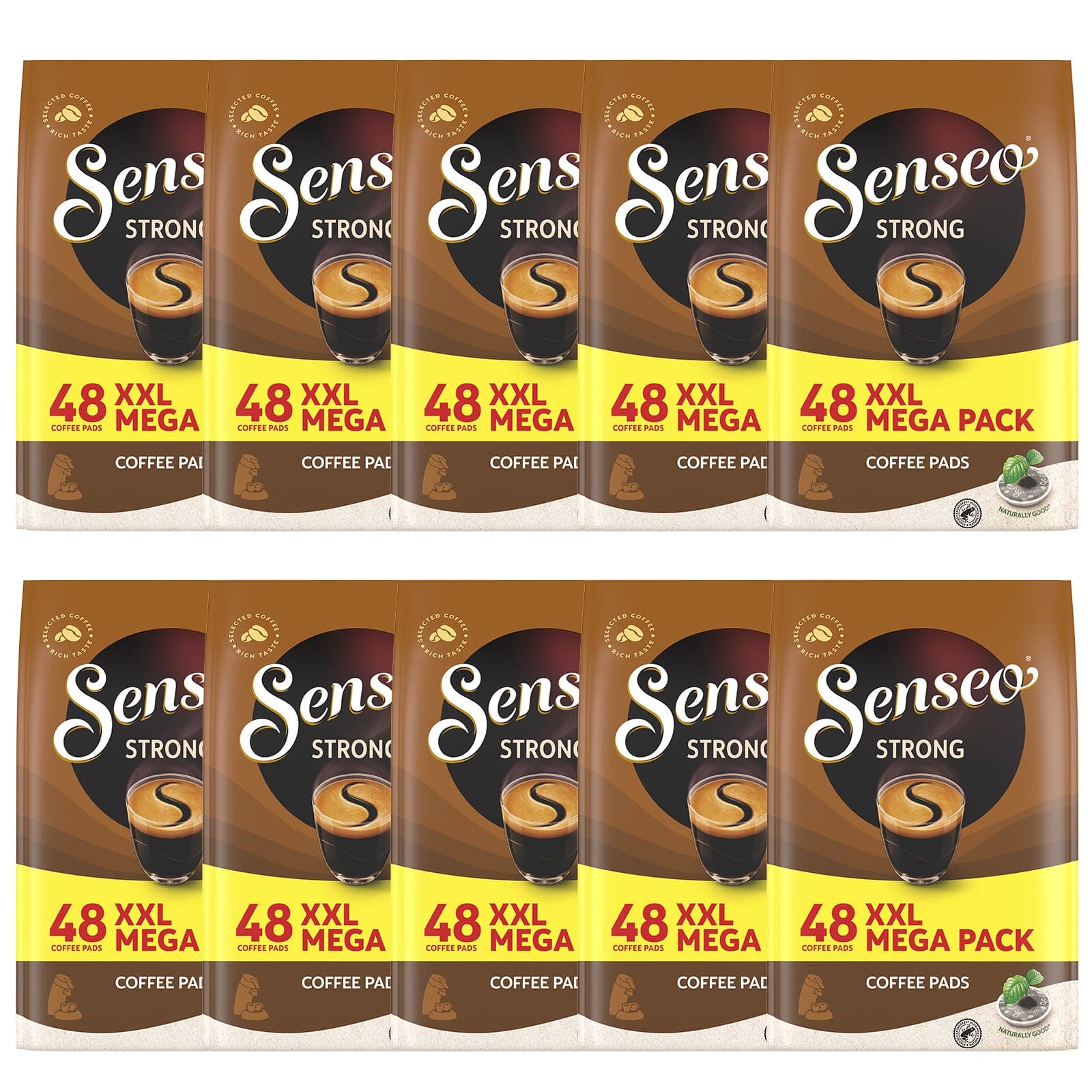 Senseo Strong - 48 x 10 Pods Pack | Bold & Intense Coffee Flavor