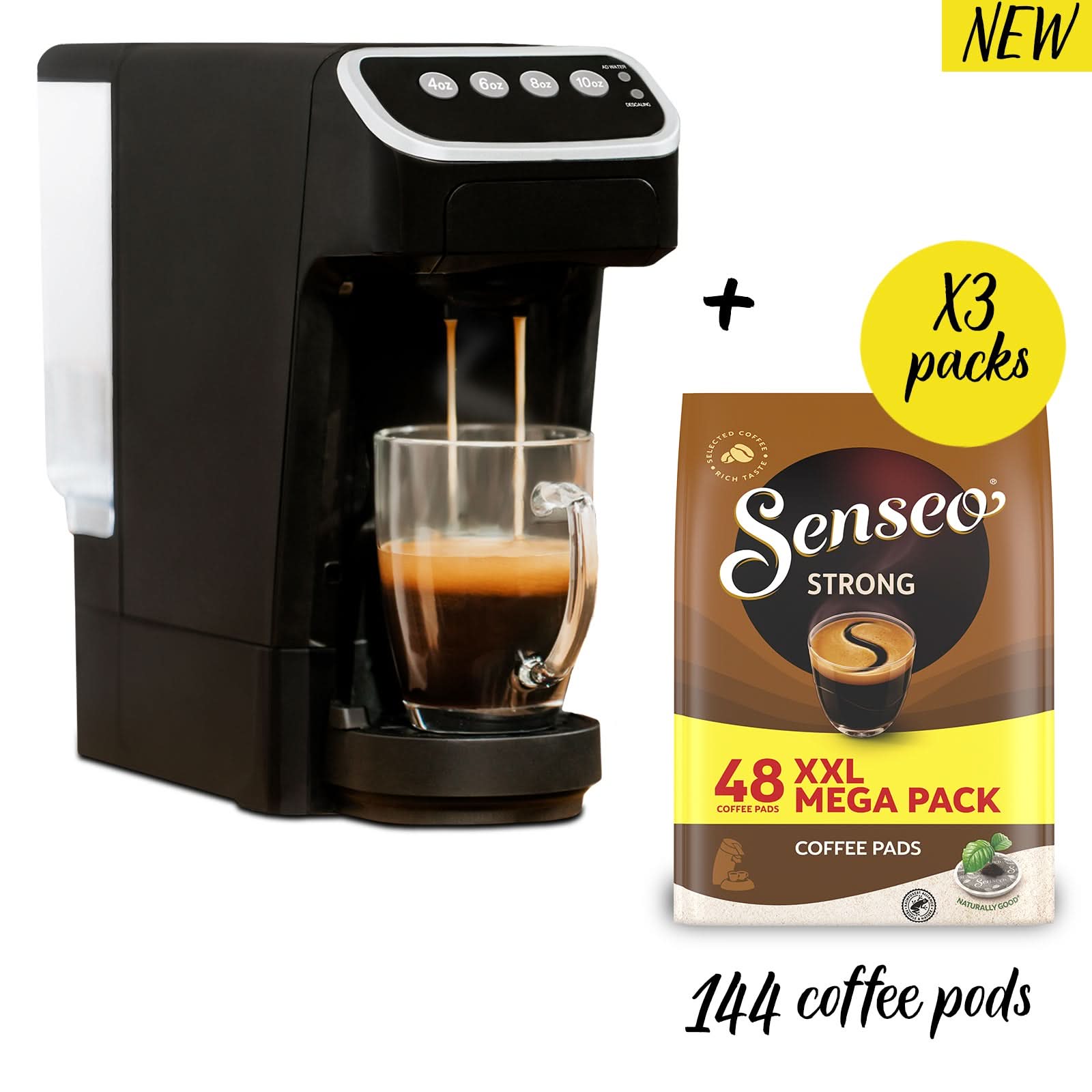 PeleCom Coffee Machine Compatible With Senseo Coffee Pods Senseo Str
