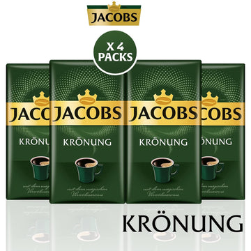 Jacobs Kronung 500g (4-Pack), Ground Coffee - Total 2 kg / 4.4 LB